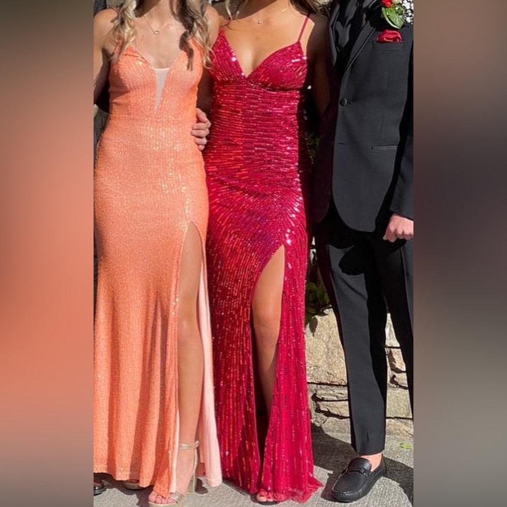 Red/Pink David’s Bridal Prom Dress